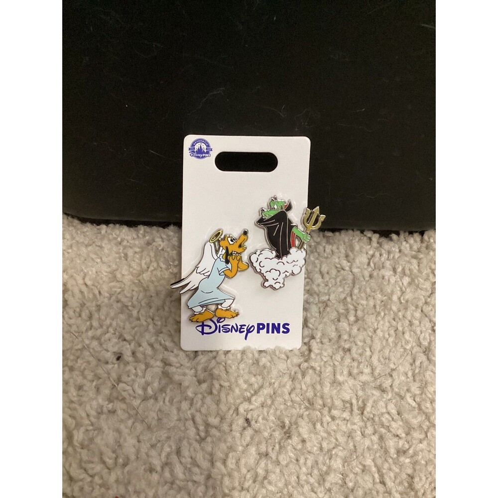 2024 Disney Parks Pluto Conscience Angel Pluto & Devil Pluto 2 Pin Set OE